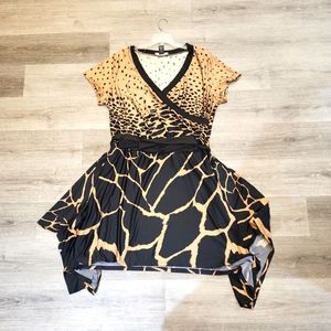 Ashley Stewart Animal Print Midi Dress